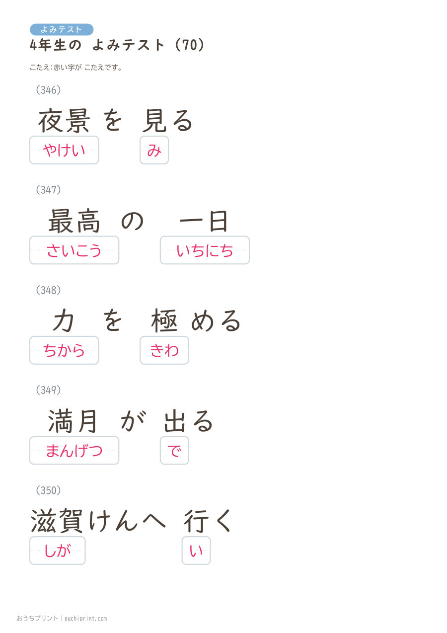 4年生の よみテスト(404問) 151ページめ