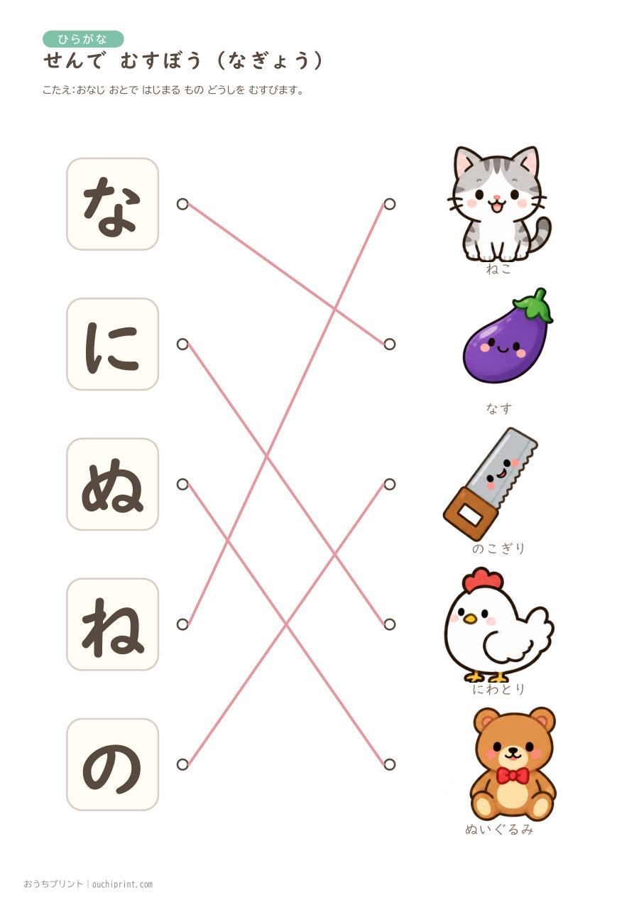 せんで むすぼう(あたまの おと)あぎょう〜らぎょう 14ページめ